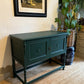 Newly refurbished Jacobean sideboard can sole table oak green antique