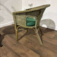 Vintage Green Wicker Chair