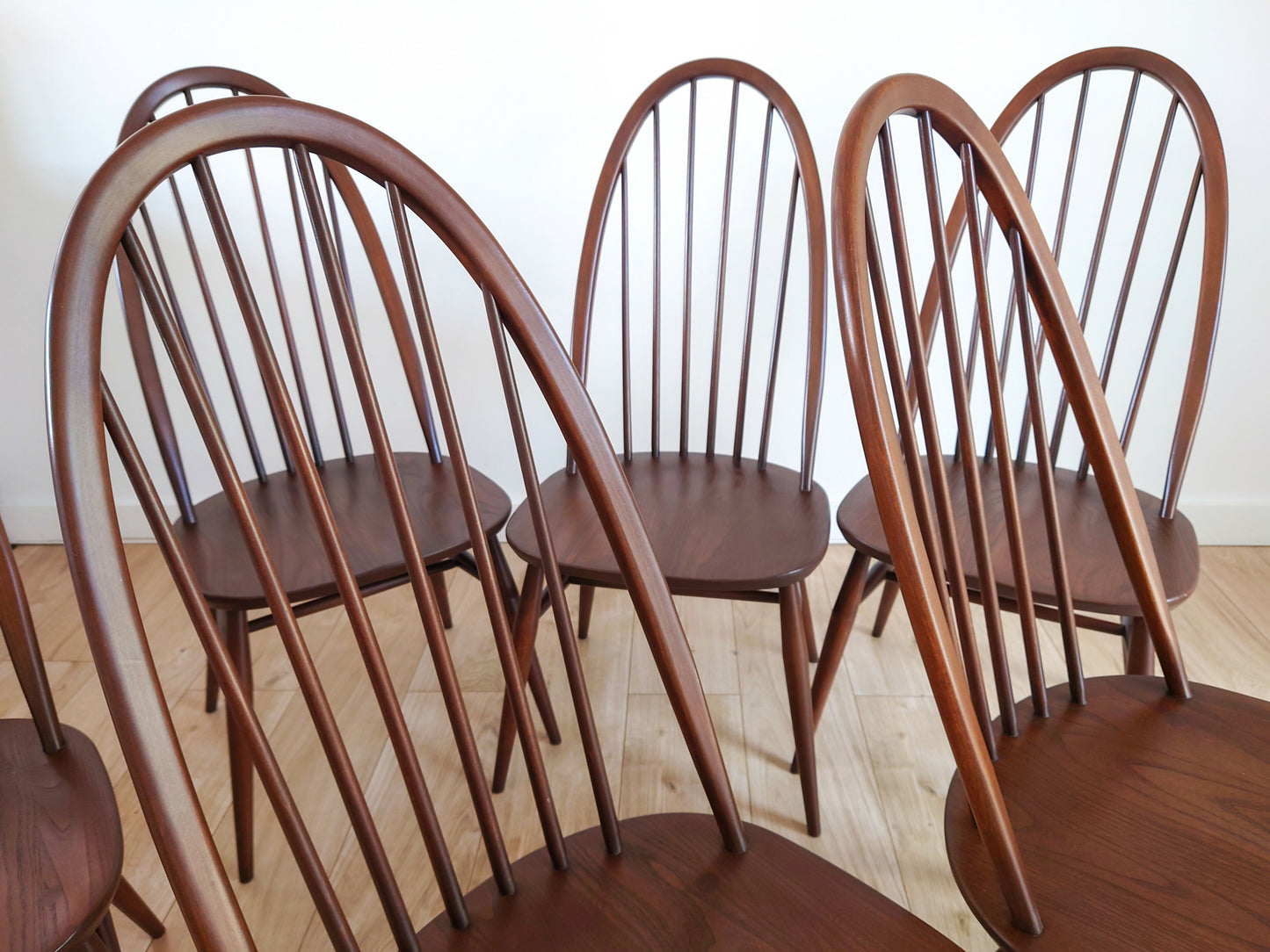 Mid century retro Ercol Windsor Quaker dining chairs