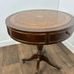 Vintage Reproduction Mahogany Drum Table with Leather Top