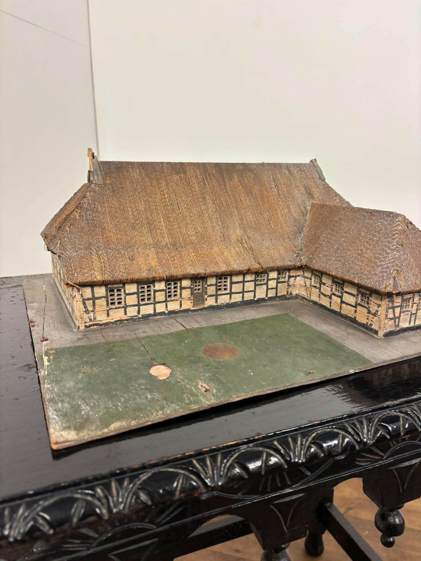 Antique Architectural Model Of Traditional Lower Saxon Farmhouse