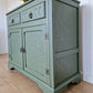 Green Sideboard with leaf embossed design (6)