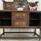 Vintage Jacobean Style MirrorBack Sideboard with 2 door and 3 Drawers .