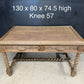 French Bleached Oak Carved Writing Desk