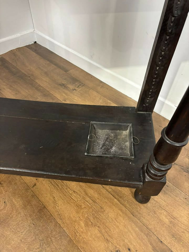 Late 19th Century Carved Gothic Oak Hall Stand