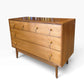Mid-Century Quartersawn Sycamore Chest of Drawers by Maple & Co