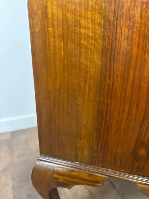 Vintage Walnut Veneered Bureau with Ball & Claw Feet