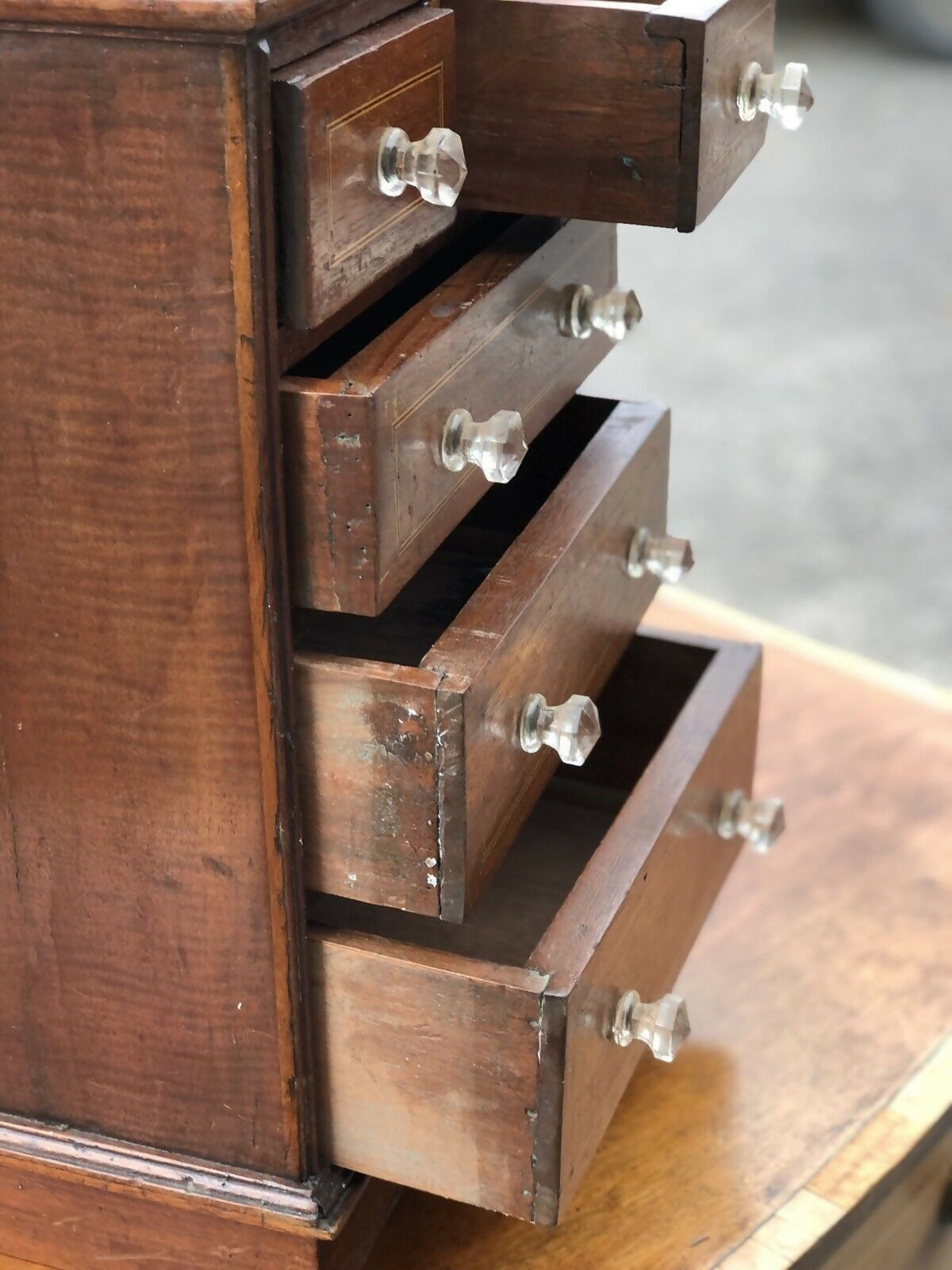 Vintage Victorian Set Of Table Top Jewellery/ Collectors Drawers.