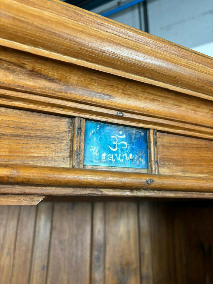 Large Vintage Indian Reclaimed Wood Storage Cupboard