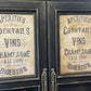 Black vintage look drinks/cocktail cabinet.