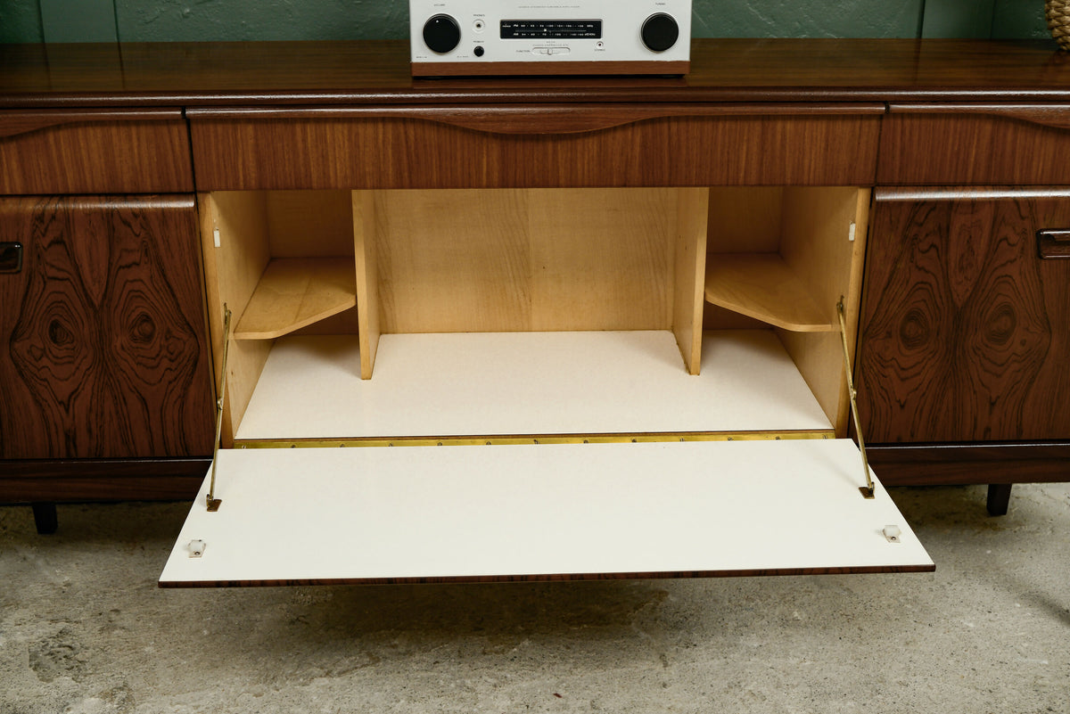 Mid Century Long John Sideboard with Drinks Cupboard