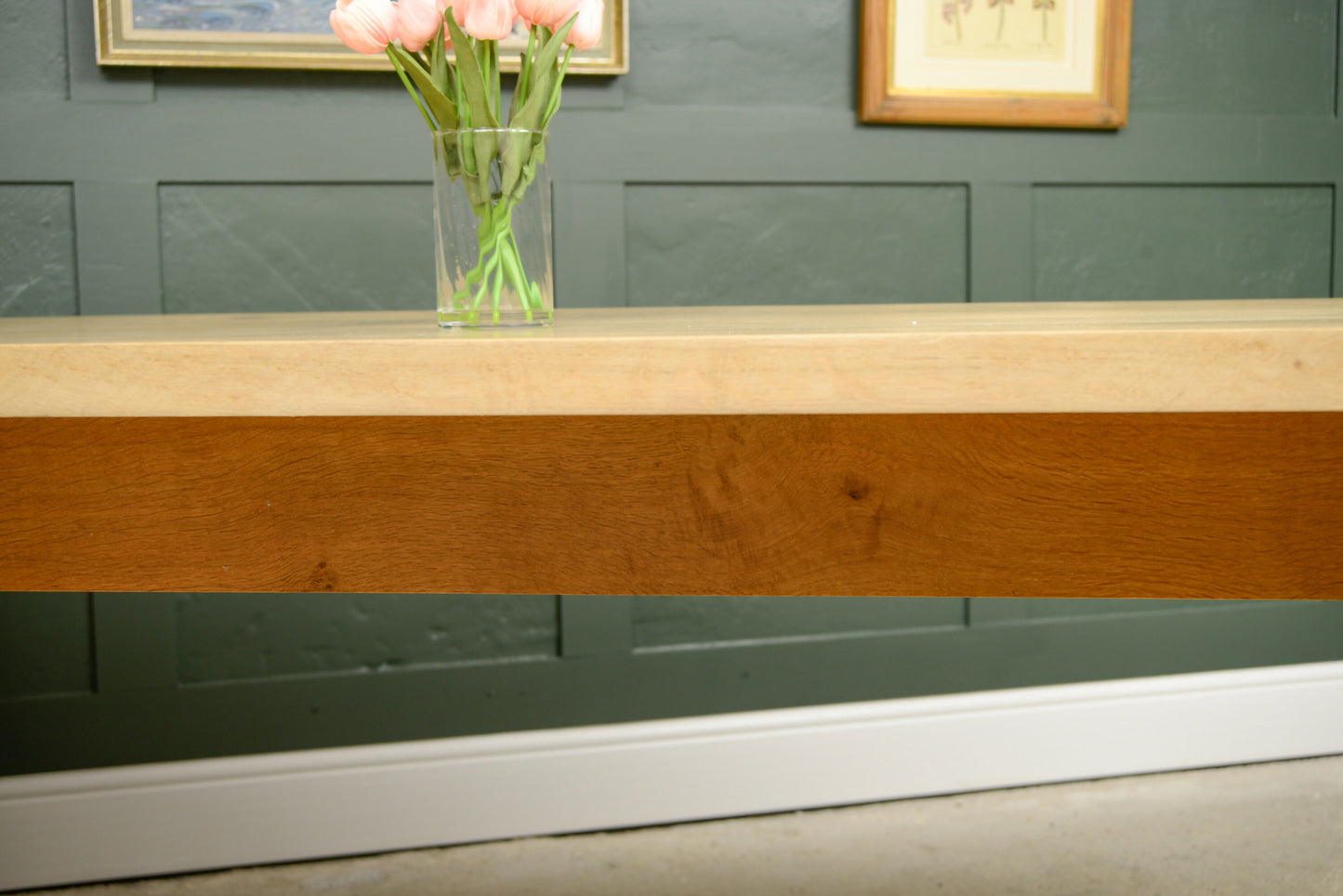 Handmade Solid Oak Dining Table - Almost 7 Foot - Washed Oak