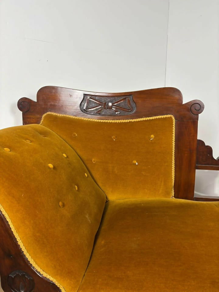 Edwardian Mahogany Framed Salon Settee