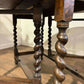 Vintage Oak Gateleg Dining Table On Barley Twist Supports