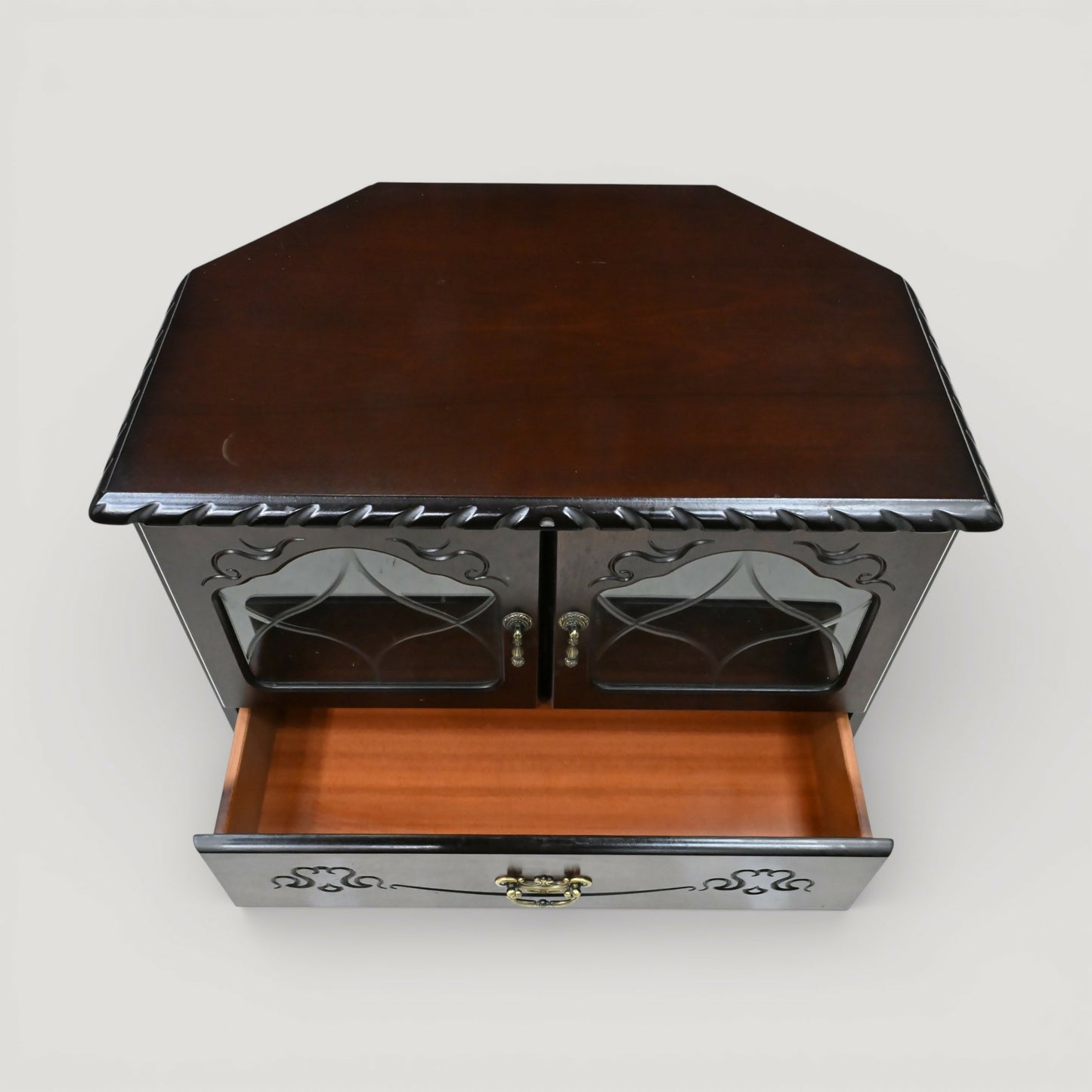 Corner TV Video Stand With Drawer Video Media Area Clean FREE UK Delivery*. SBR11117/2910E