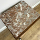 Bedside Table Antique French Art Deco Marble Top Oak Cabinet Nightstand LOT 6238