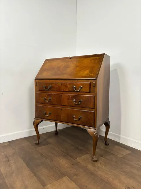 Vintage Queen Anne Style Walnut Bureau – Northampton Cabinet Company