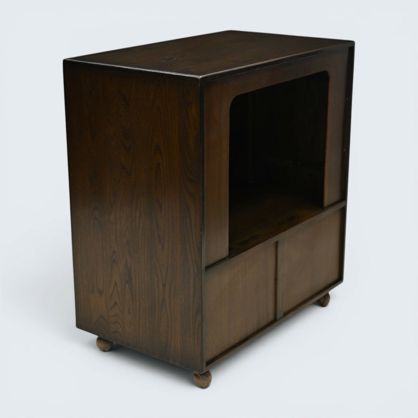 Ercol Mural TV Video Cabinet Windsor Range Dark Finish FREE UK Delivery