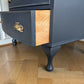 Vintage navy blue chest of drawers 8 drawers tallboy