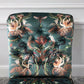 Antique Victorian Scroll Back Chair Fireside Seat - Newly Upholstered.