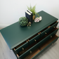 Stag minstrel chest of drawers in dark green