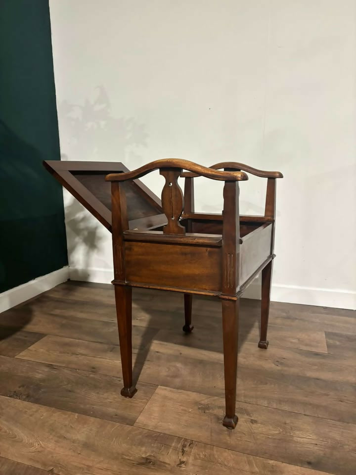 Edwardian mahogany piano stool7