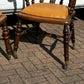 Victorian Vintage Pair Of Library Armchairs, On Brass Castors, Good Quality Examples.