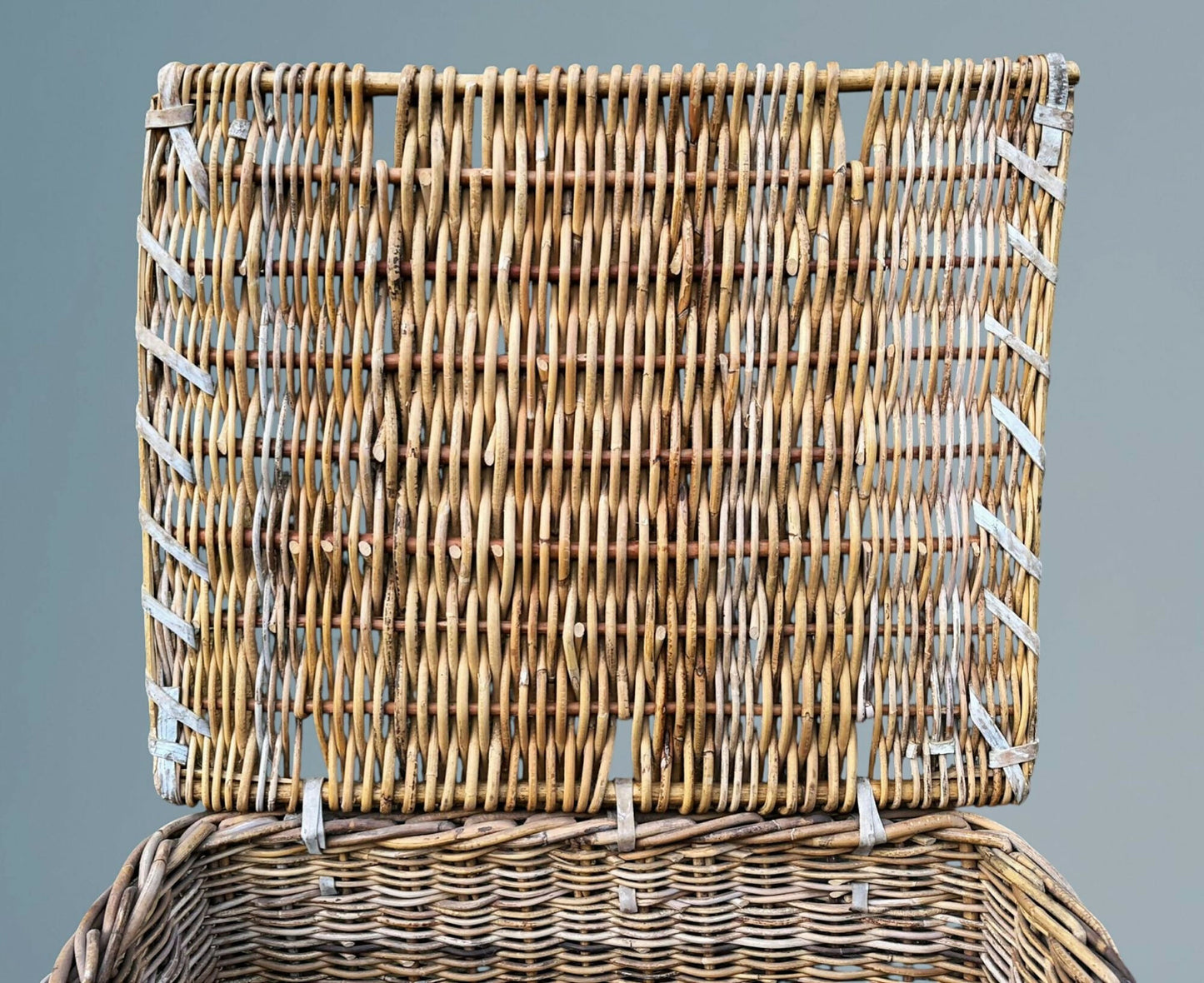 Large Antique Wicker Basket /log Basket