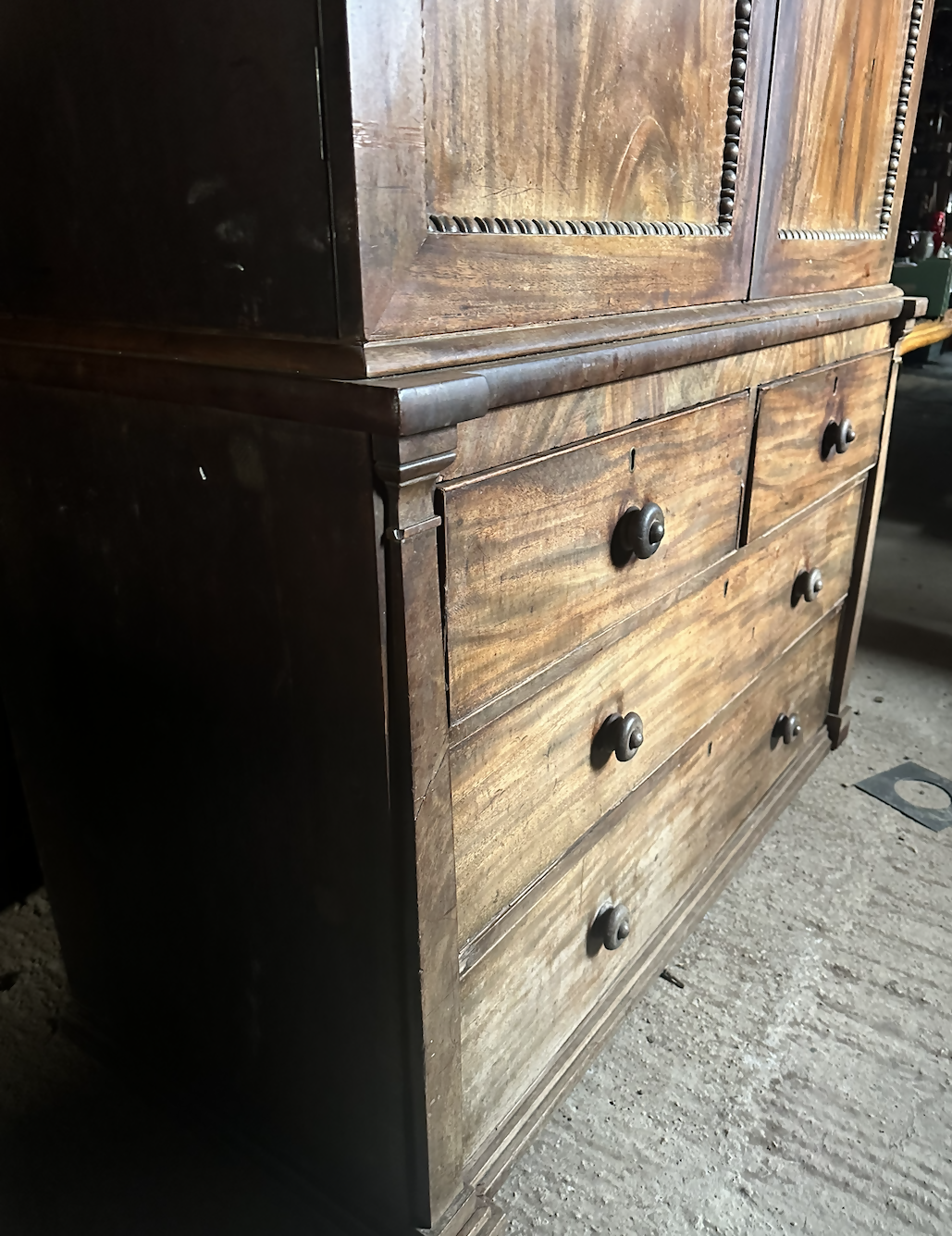 Large Gothic Linen Cabinet Cupboard
