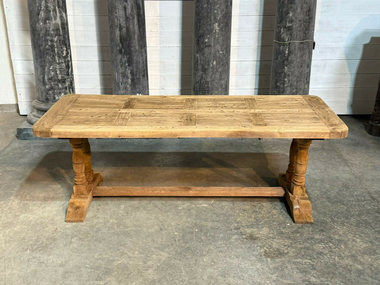 Deep French Oak Farmhouse Dining Table lovely top