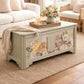 Vintage Oak Upcycled Blanket Box