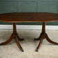 Regency Style Mahogany Extending Dining Table with Leaf - Over 7 FT - D End