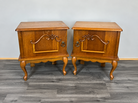 Pair of Bedside Tables Vintage French Louis XVI Cupboards Cabinets LOT 2000