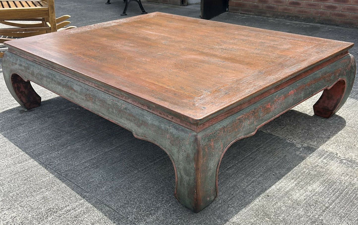 Monumental Quality Oriental Chinese Ming Style Heavy Designer Low Coffee Table