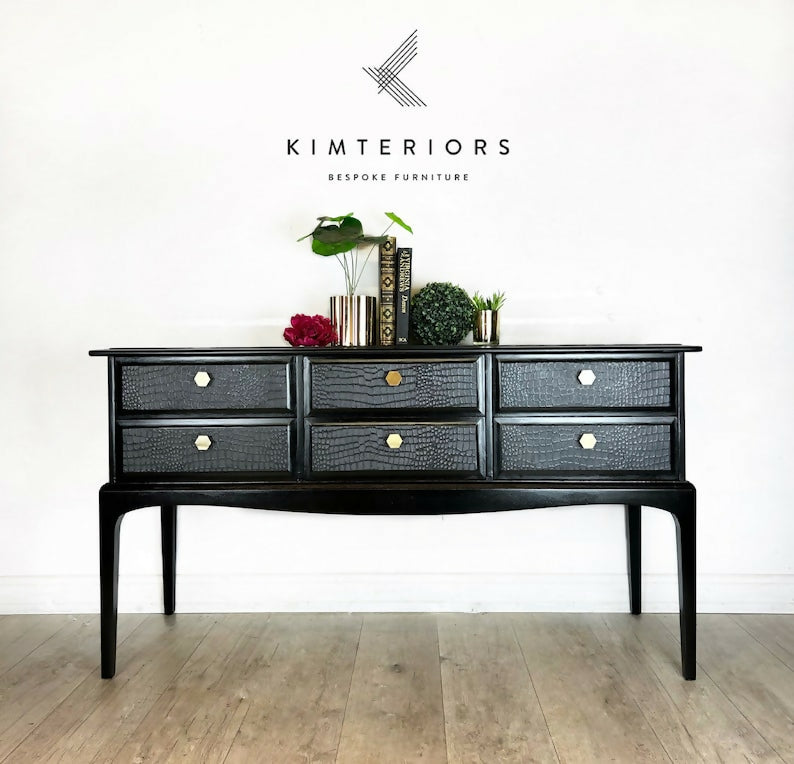 Sleek Stag Black Sideboard console table/dressing table/ TV media