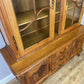 Bookcase Vintage French Louis XVI Oak Display Cabinet Carved Sideboard LOT 6285