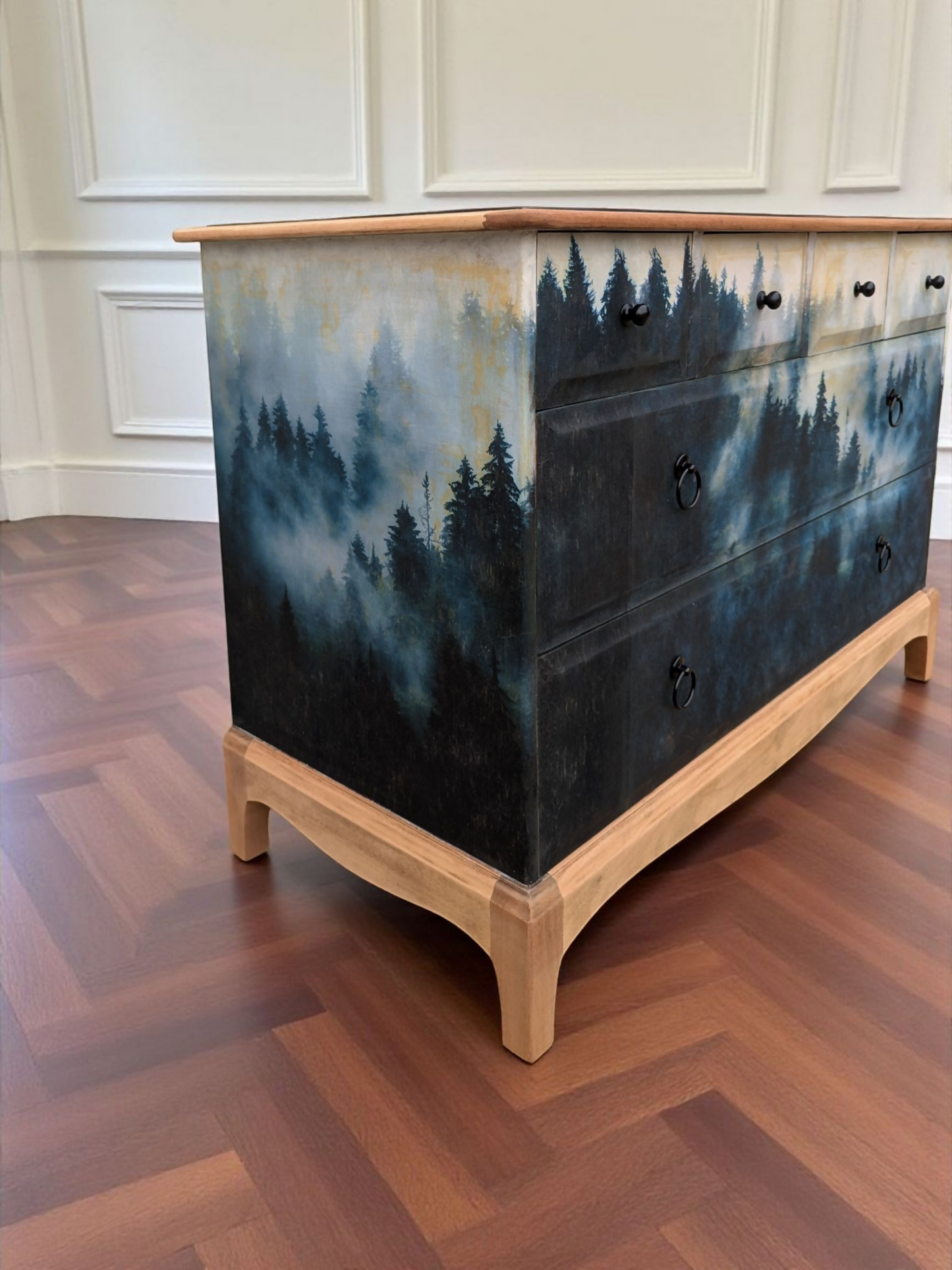 Dark green stag chest of drawers unique large dresser