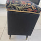 Kraft mid century Ottoman. Newly painted black. William Morris style material.