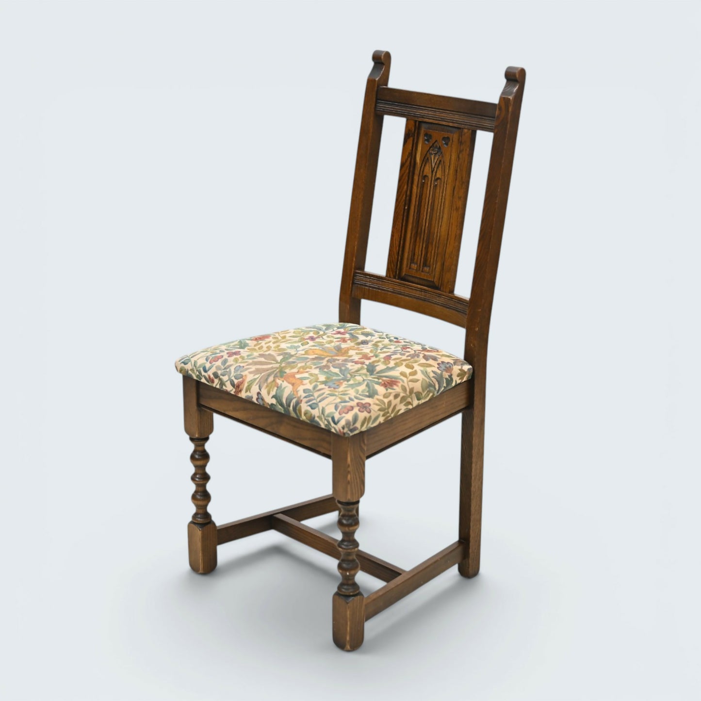 8 Old Charm Dining Chairs Warwick Pegasus Upholstery Light Oak FREE UK Delivery*