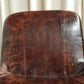 Vintage Mid Century Modernist Chrome Leather Swivel Chair By Charles Pollock #389