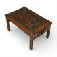 Small Chinese Coffee Table Carvings Inset Glass Top Carvings Opium Table. SBR11116/2910E