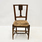 Set of 7 Georgian Dining Chairs With Rush Seats Back Carvings FREE UK Delivery. SBR10037/0502E