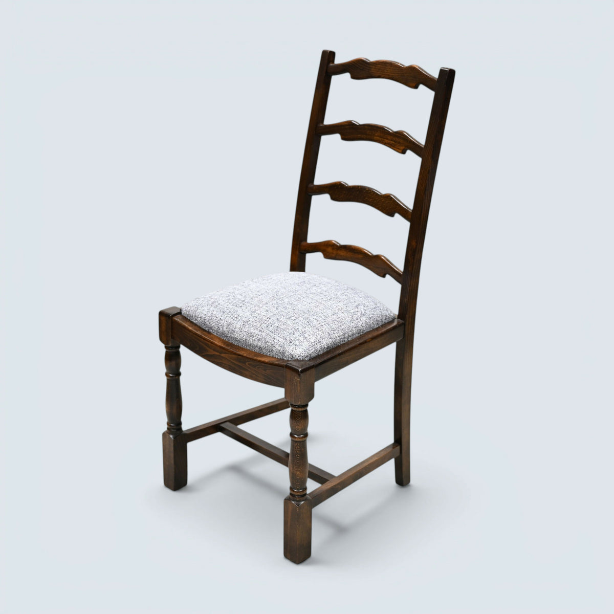 4 Webber Ladderback Dining Chairs with Grey Cushion Pads FREE UK Delivery*
