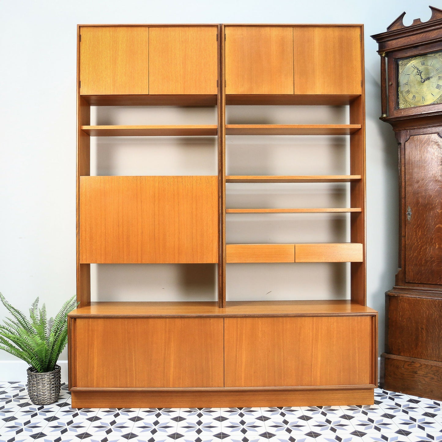 G Plan Form Five Teak Wall Unit Display Cabinet Retro Vintage Drinks Cabinet