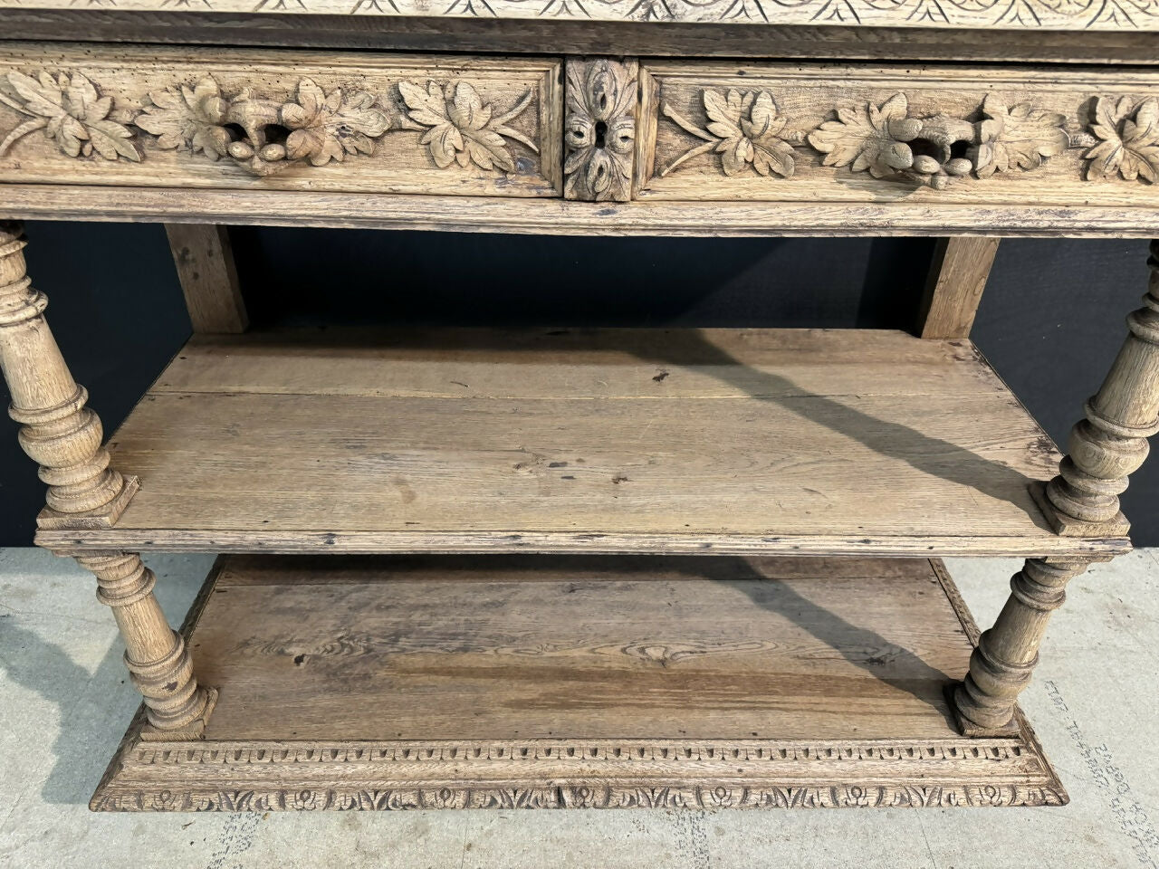 French 19th Century Carved Oak Buffet