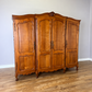 Wardrobe Vintage French Louis XVI Style Oak Four Door Carved Armoire LOT 6504