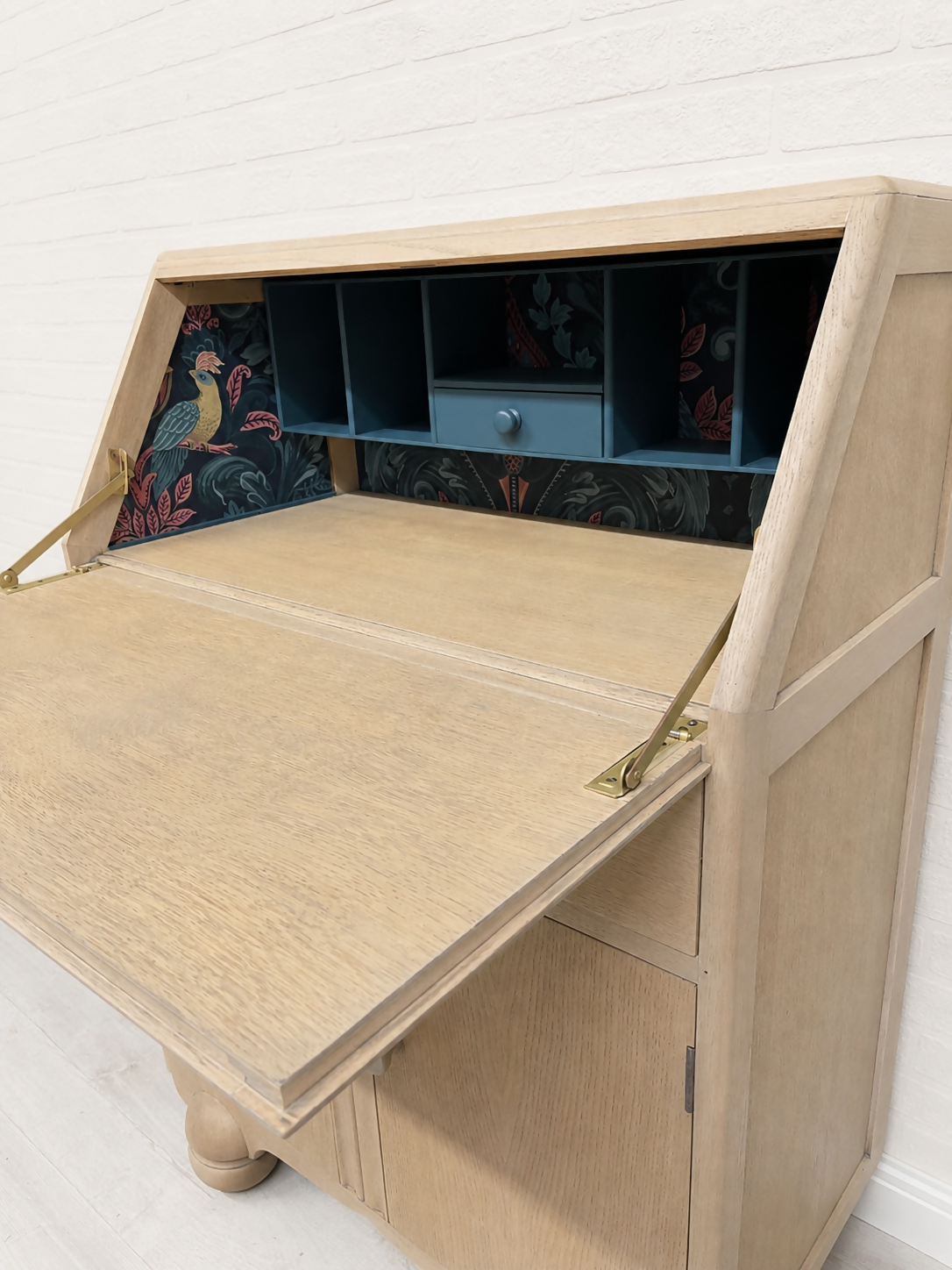 Art Deco Solid Oak Bureau Desk