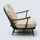 Ercol Fleur-De-Lyes Easy Chair New Webbing Traditional Dark FREE UK Delivery*