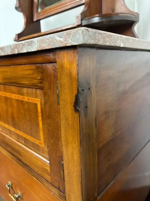 Edwardian Maple & Co. Marble Top Washstand