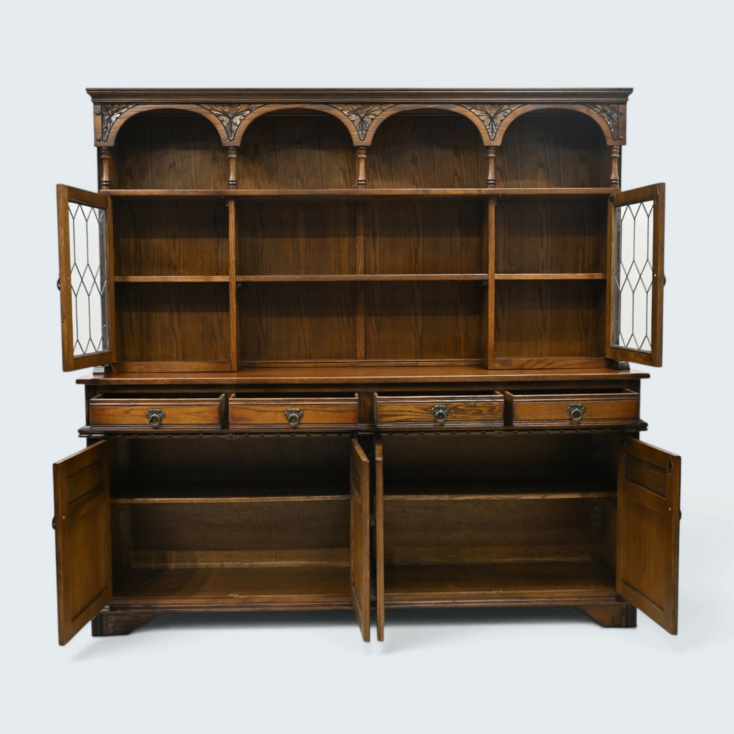 Old Charm Oak Dresser In Light Oak Sideboard Display EXC Clean FREE UK Delivery